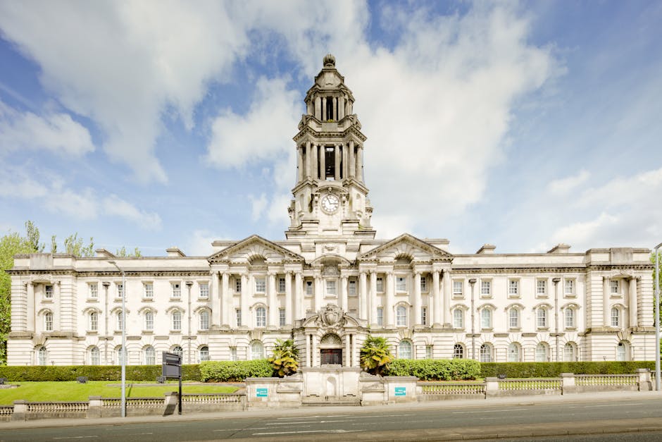 A municipal government building representing the cybersecurity challenges facing local governments