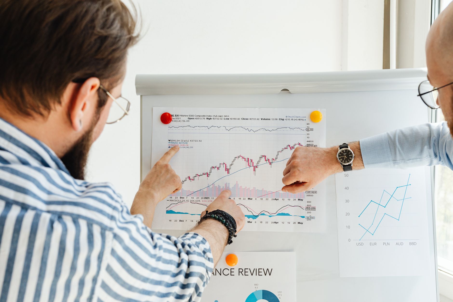 An MSP account manager reviewing consolidated client analytics on a screen