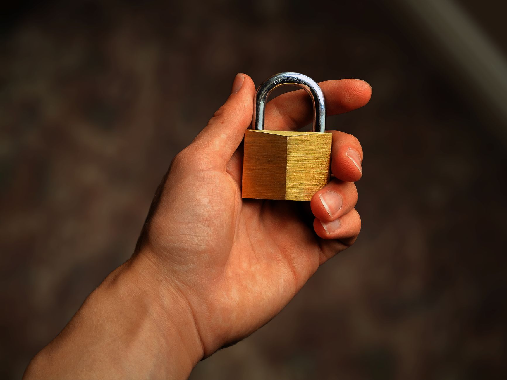 Padlock symbolizing verified ownership of a company email domain
