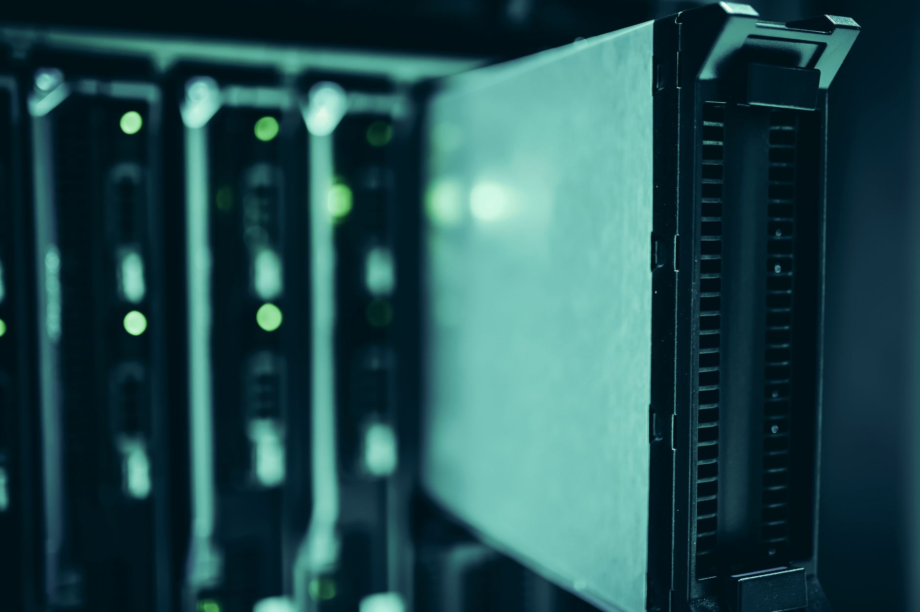 Server racks representing cloud storage capacity